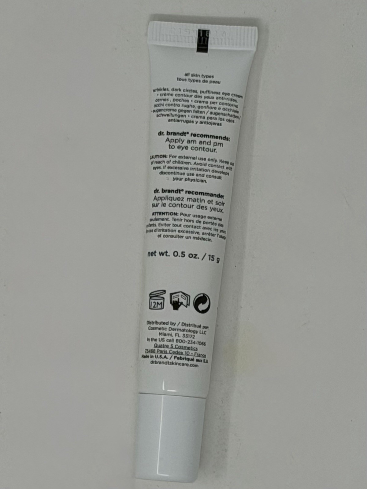 Dr. Brandt Do Not Age DNA Triple Peptide Eye Cream 0.5oz (15g) New Without Box
