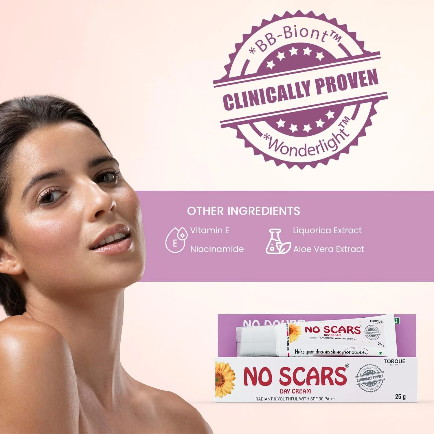 Skin Brightening No scars Day Cream with SPF 30 PA+ with BB Biont 25gm | FS USA