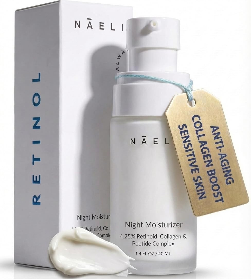 Retinoid Cream – 4.25% Retinol Night Moisturizer for Face & Neck with Collagen,