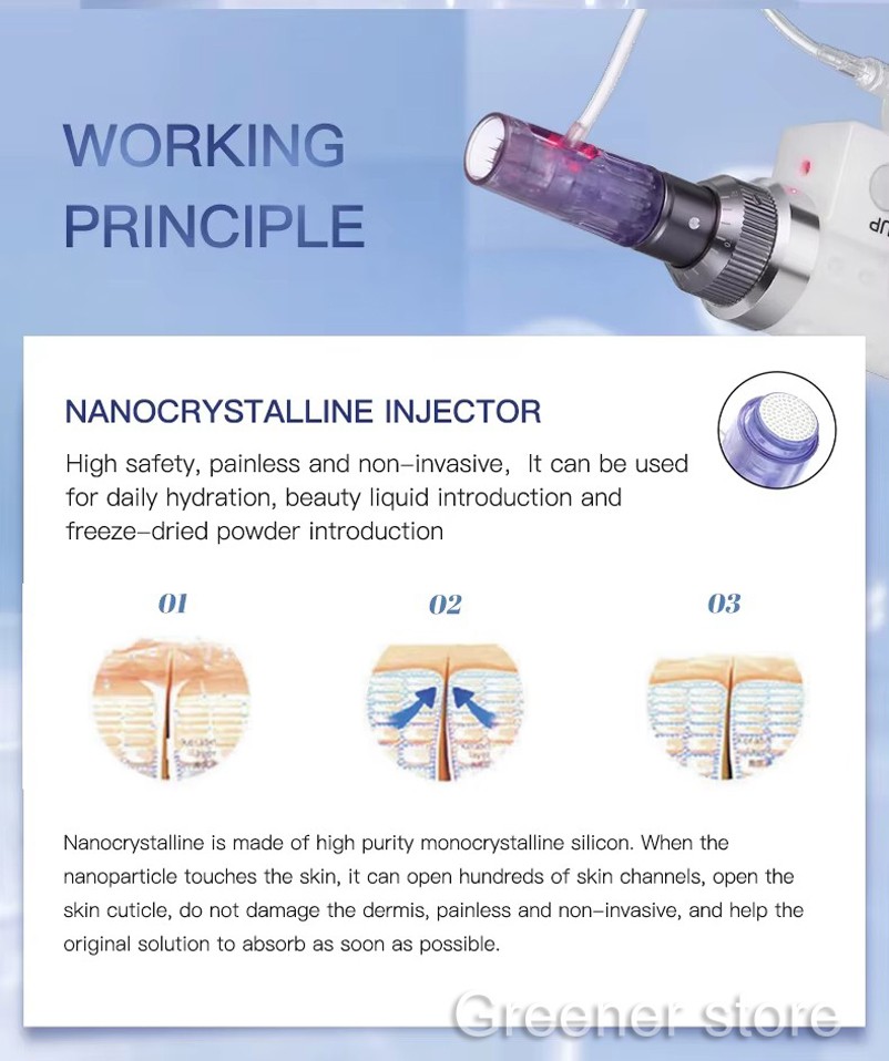 Micro Meso-Pen Acne Wrinkle Removal Therapy Gun with 10Pcs 24Pin Cartridges Tips