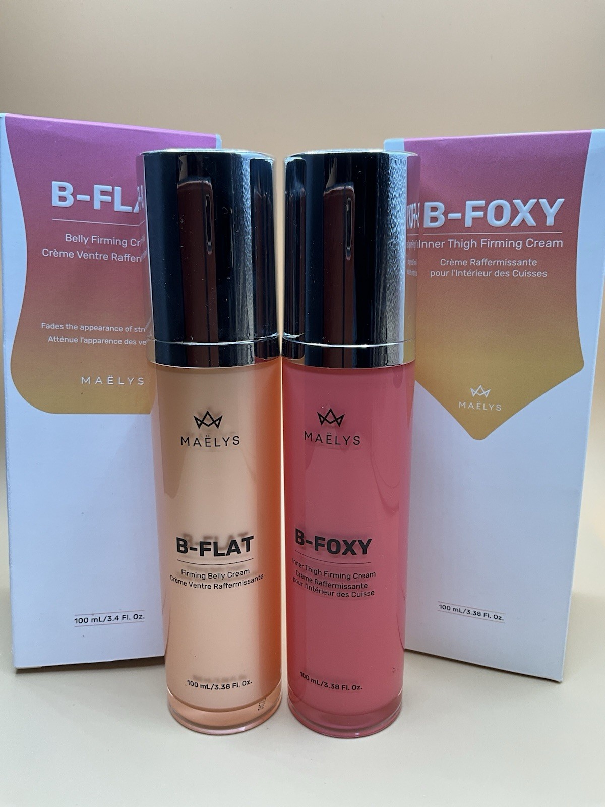 Maelys B-Flat Firming Belly Cream + B-FLEX FIRM ARM CREAM 3.38oz New