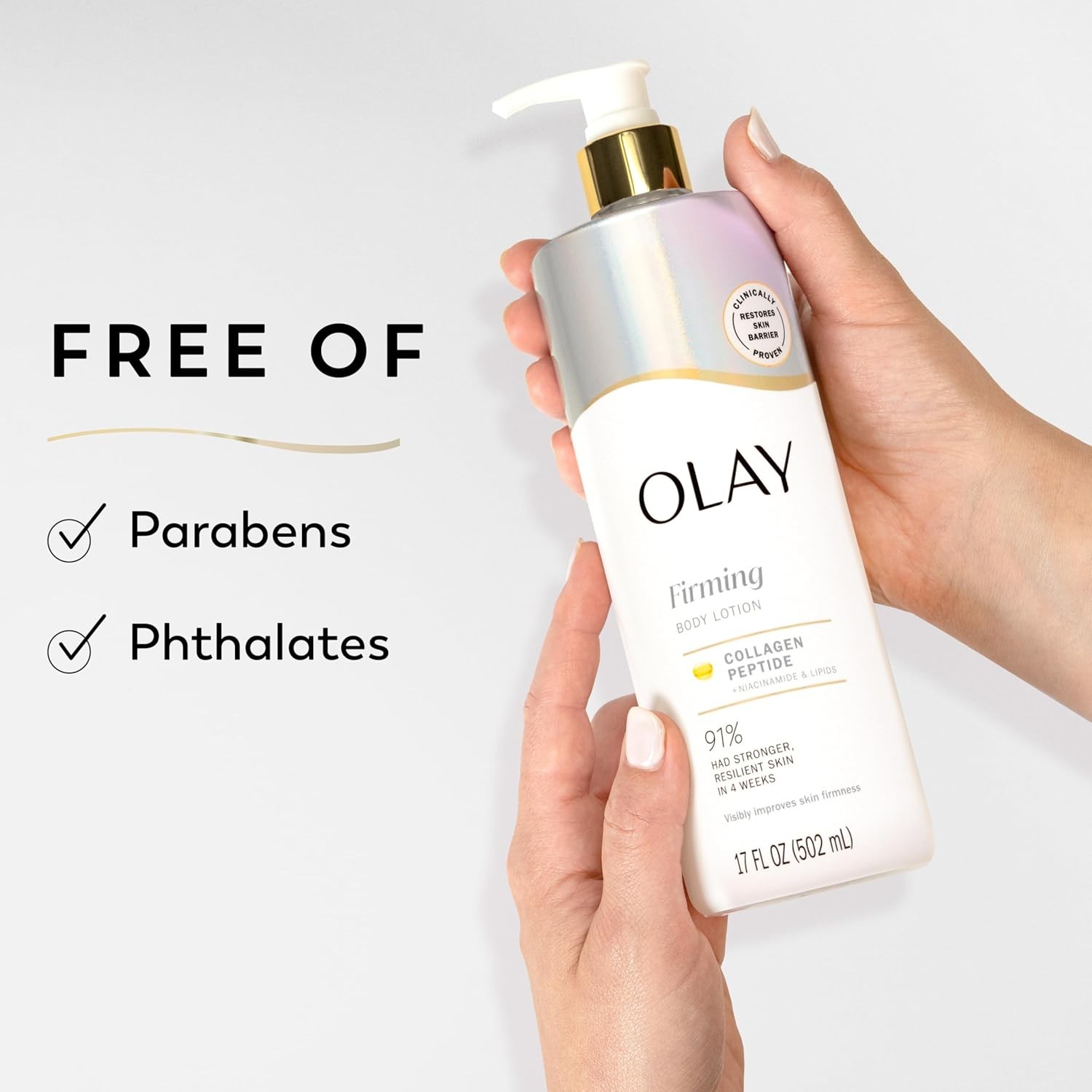 Olay Body Lotion for Women, Firming with Collagen Peptides Serum, Visibly Firmer