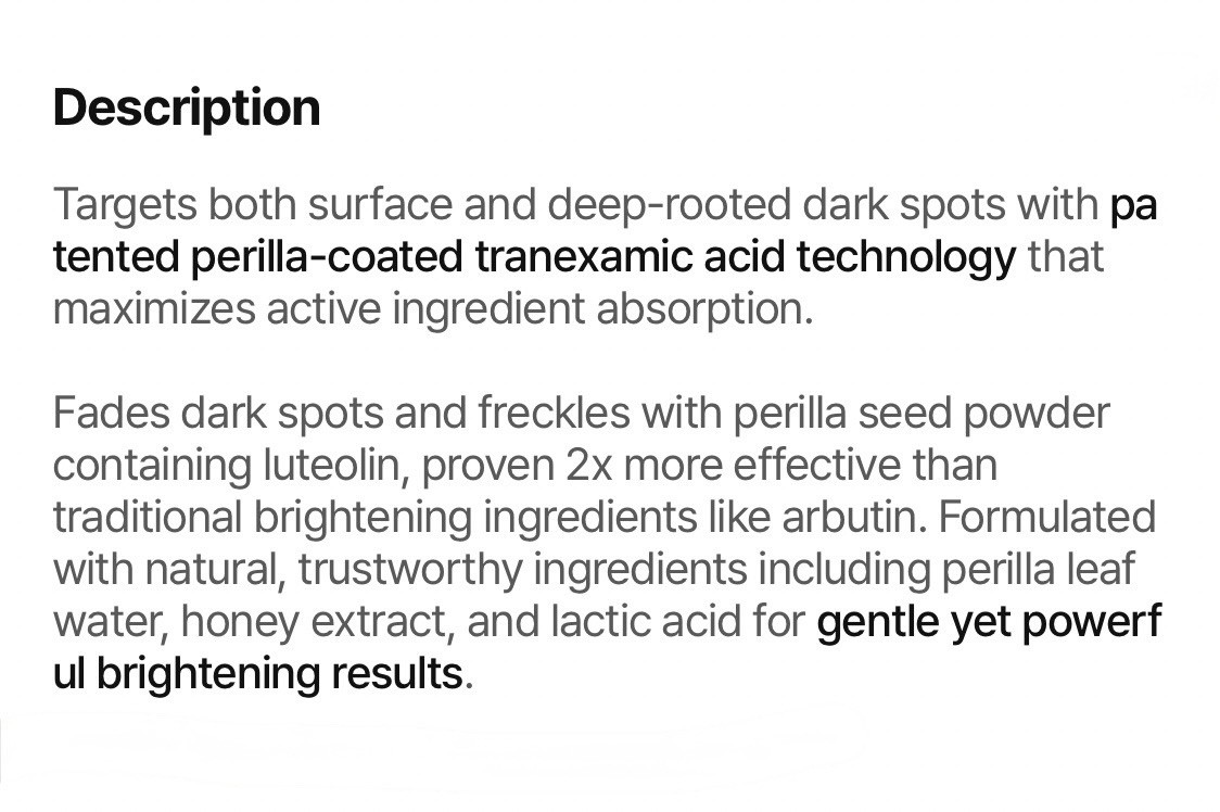 Mommy Care Perilla Whitening Cream TX 50g / 1.76 oz Dark Spot Age Spot Freckles