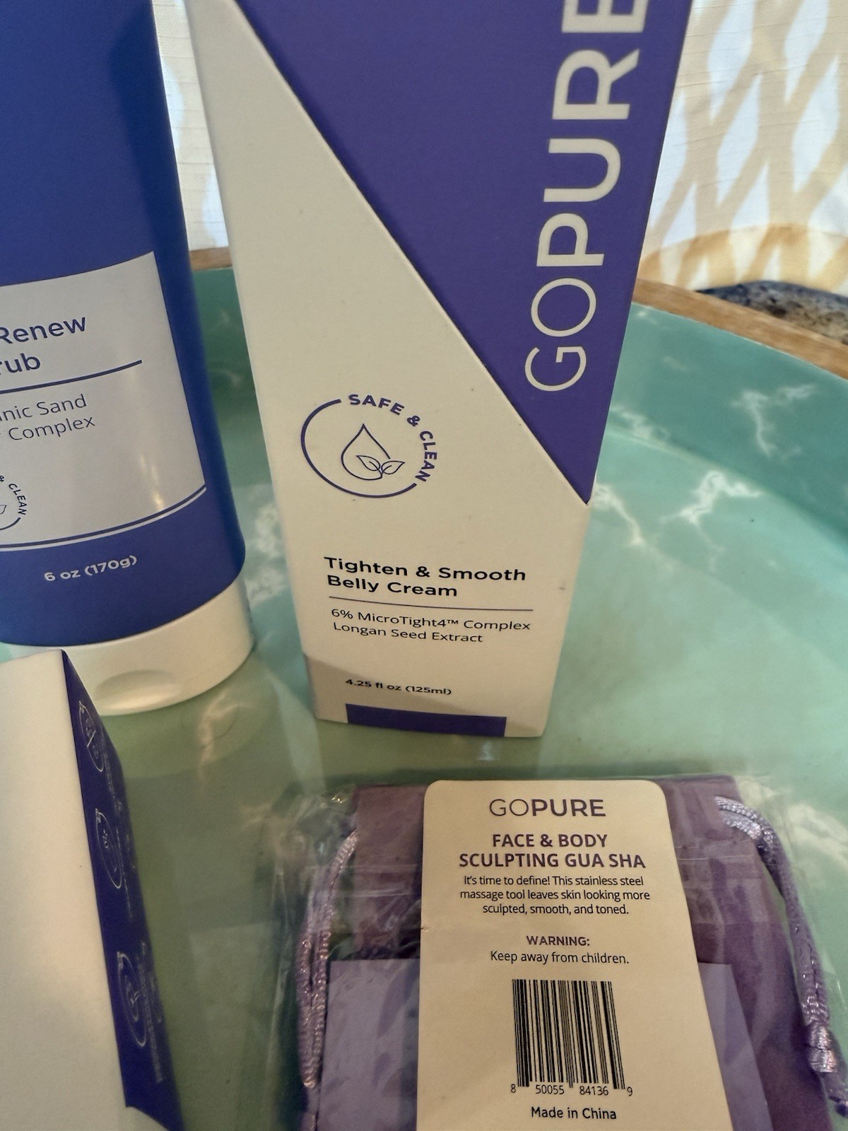Gopure- Body Bundle!Firming Butt/thigh- Body Scrub-Belly Cream & Face Sculpting