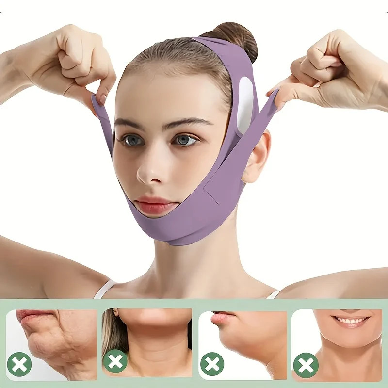 Graphene V-Shape Face Lift Band – Adjustable Double Chin Reducer, Breathable