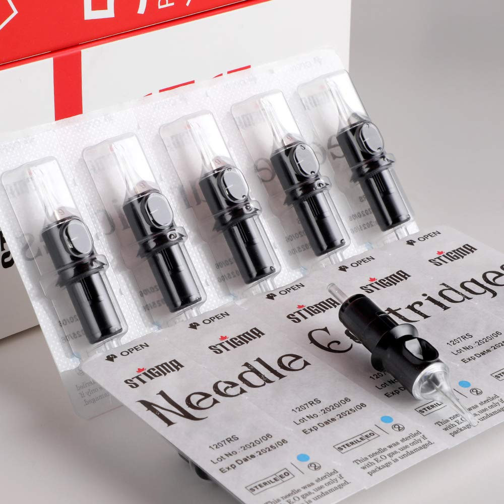 #12(7RL) Standard Disposable Tattoo Needle Cartridges with Membrane Safety Cartr
