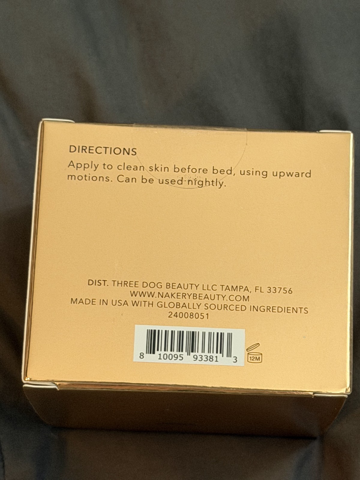 Nakery Beauty Lift-Tox Night Lift Repair Cream overnight moisturizer, New-Sealed
