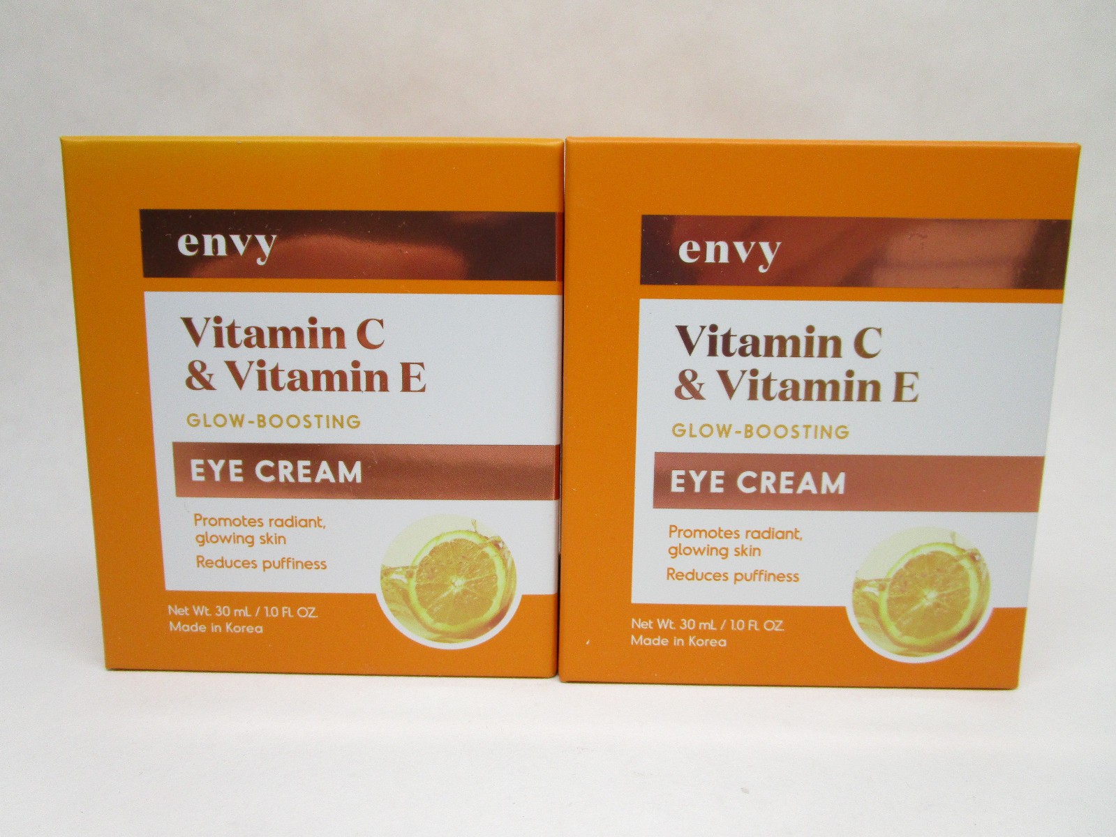 2 Pack – ENVY Vitamin C & E Glow-Boosting Eye Cream 1 Fl Oz (30mL) NEW Vegan