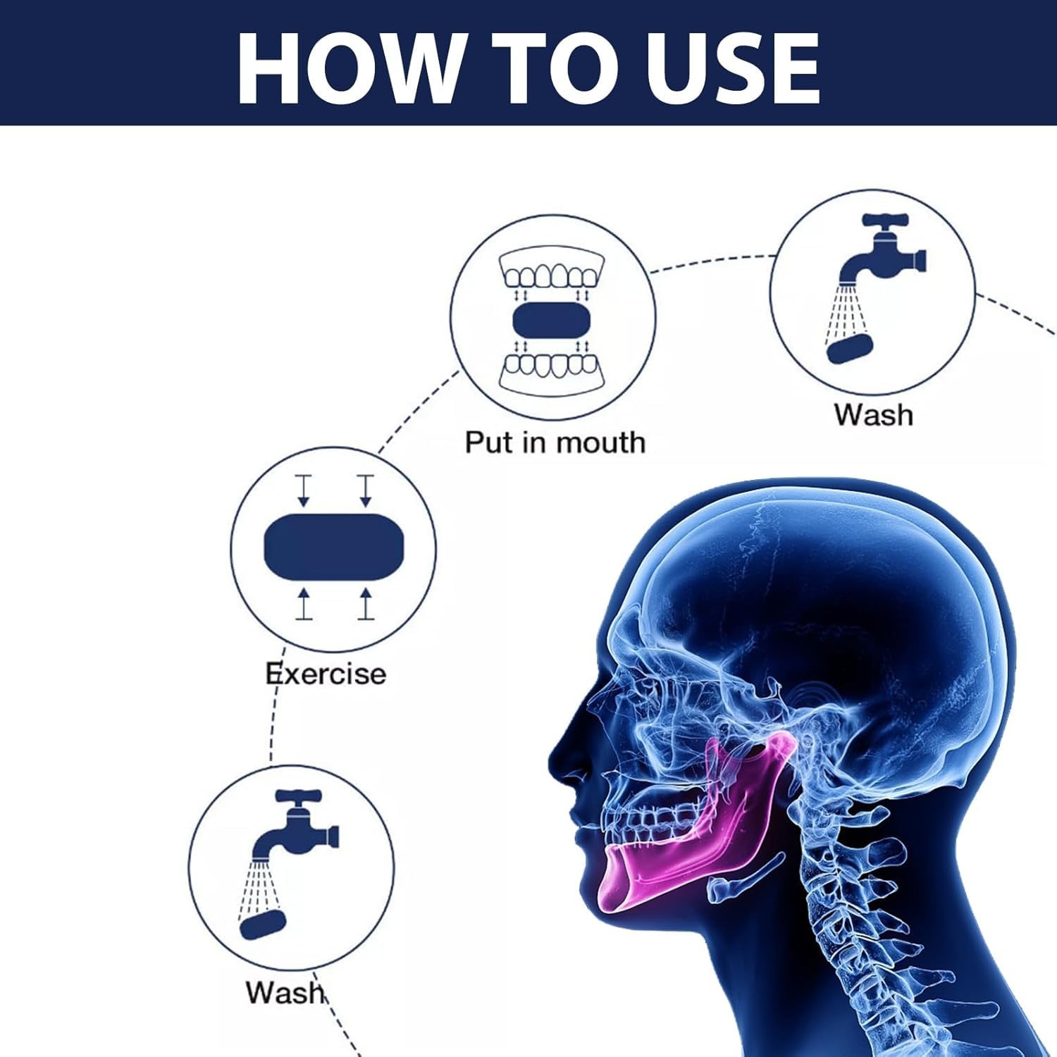 Jaw Exerciser for Men Women Jawline Exerciser Strengthener Toner Jaw