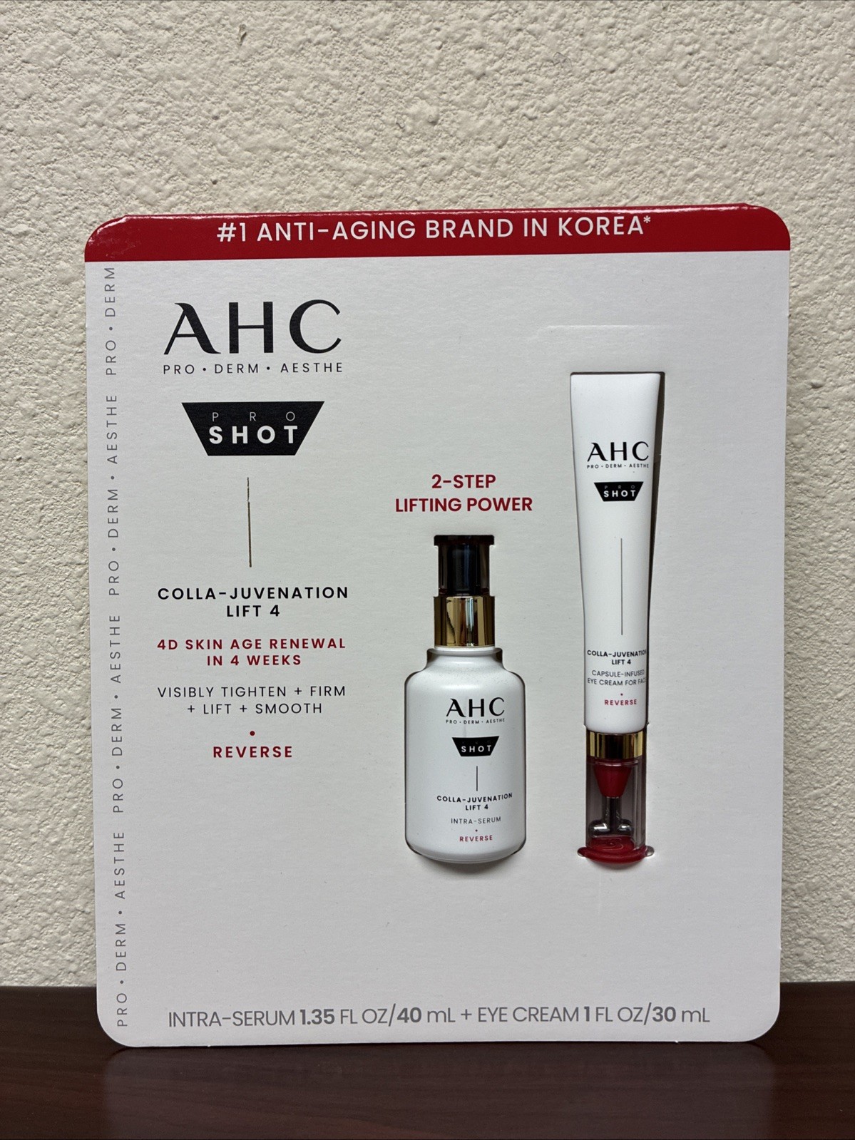 New AHC Pro Shot Colla-Juvenation Serum + Eye Cream (1.35 oz. + 1 oz)