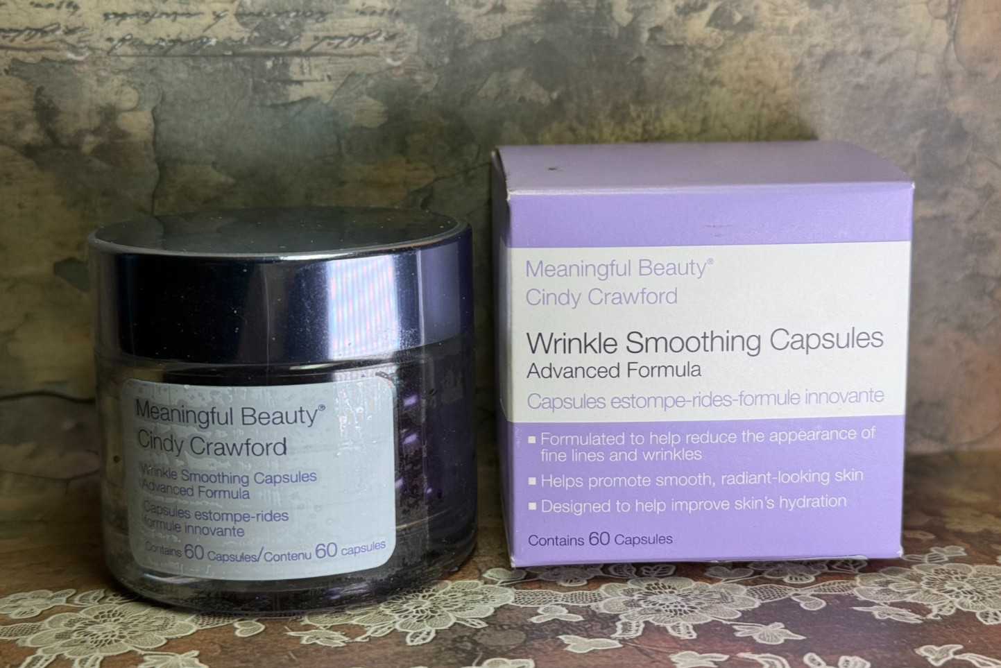 Cindy Crawford Meaningful Beauty Wrinkle Smoothing Capsules-60 Capsules-Sealed