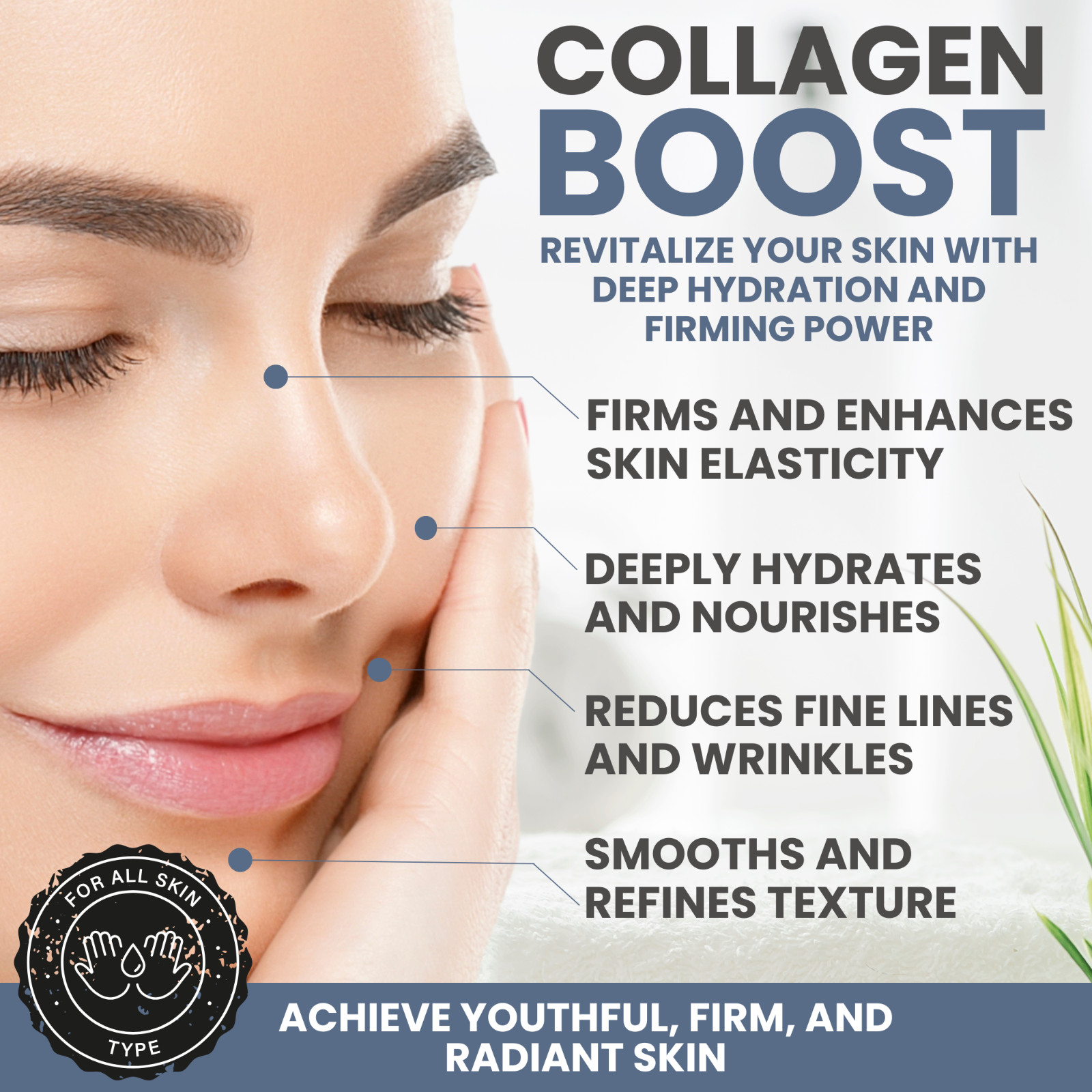 Alozera Collagen Face Moisturizer – Anti-Aging, Hydration & Firmness, 1.7 oz