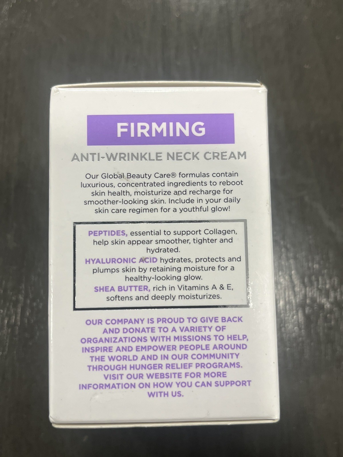 Anti Wrinkle Neck Cream Peptides & Hyaluronic Acid Firming 1.7 oz Each *NEW*