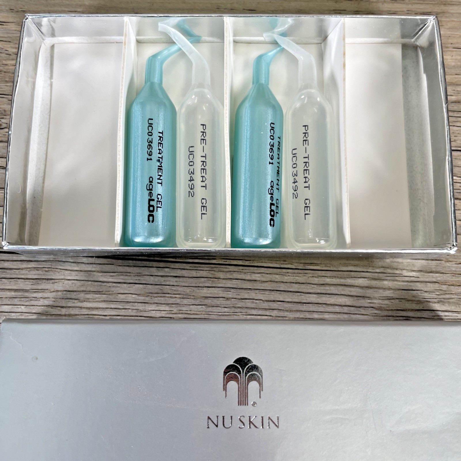 3 boxes (14 Pairs) Authentic Nuskin ageLOC Galvanic Spa Facial Gel NEW WITH BOX