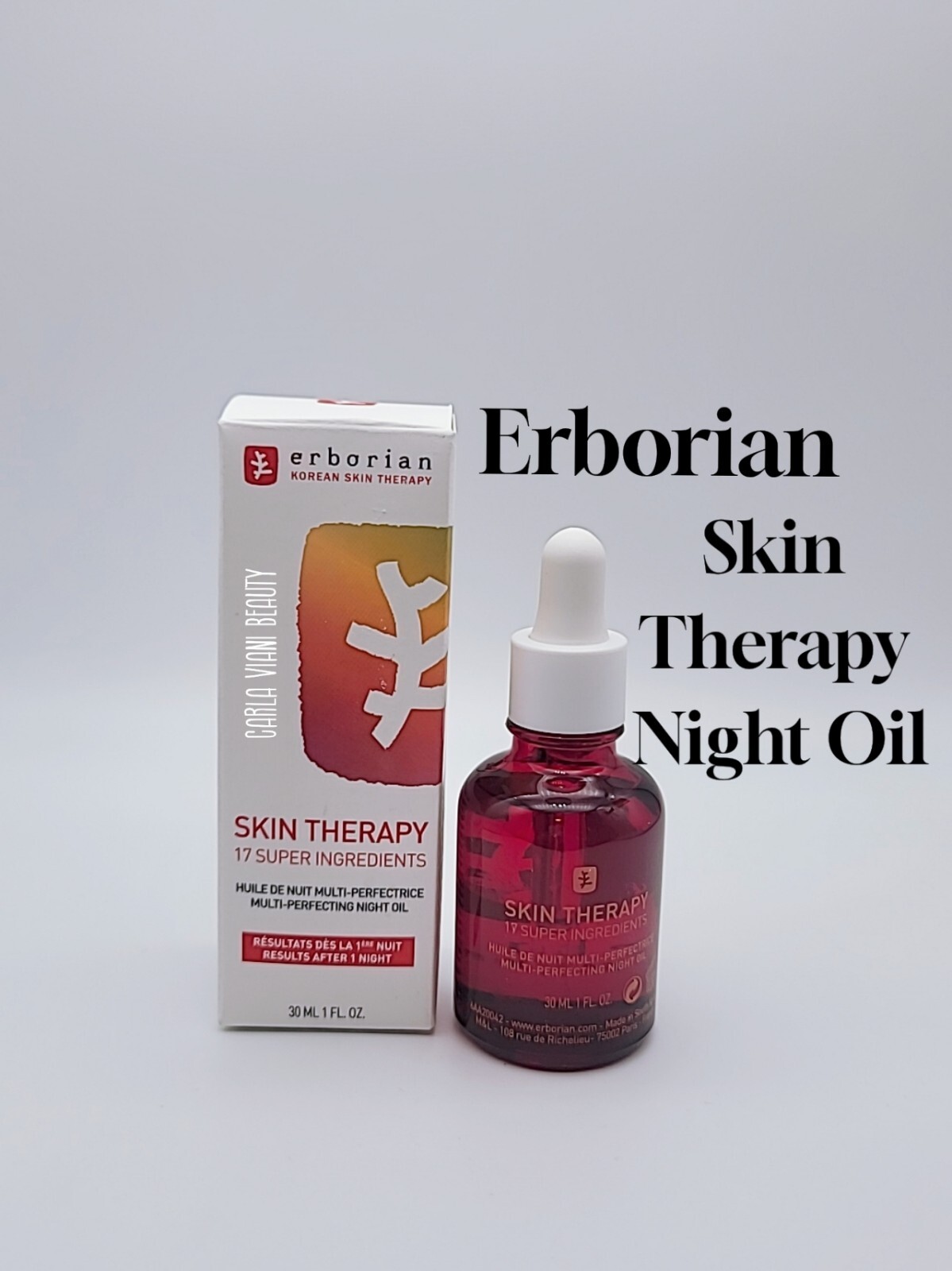 erborian Korean Skin Therapy Multi-Perfecting Night Oil 30 mL / 1 fl oz NEW