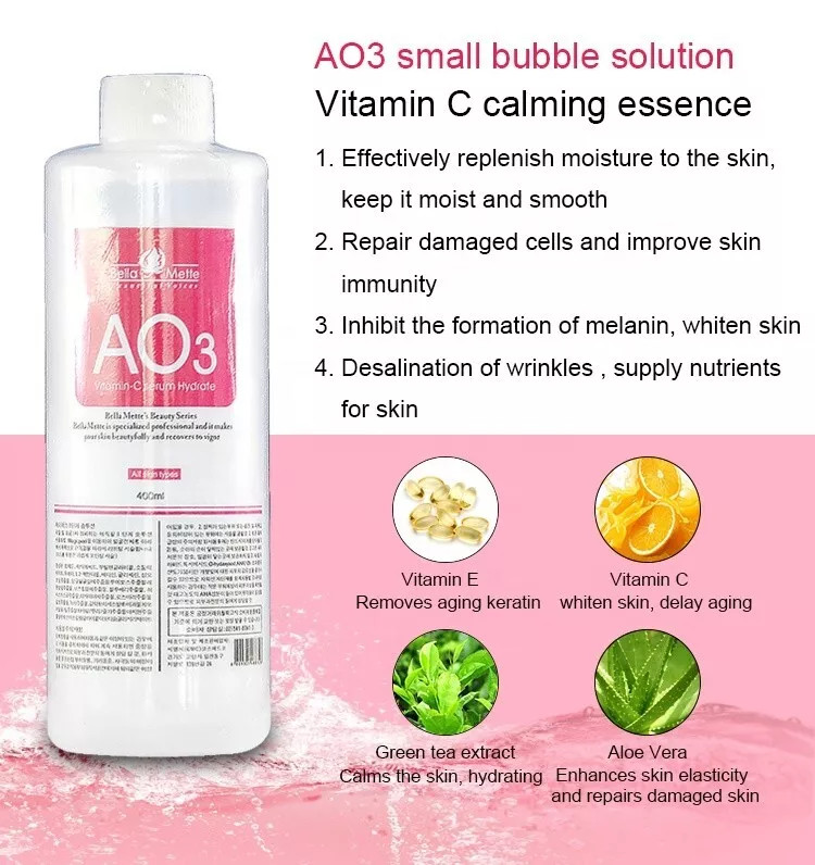 Aqua Peeling Solution AS1 SA2 AO3 Dermabrasion 3*400ML Cleansing Hydra Serum