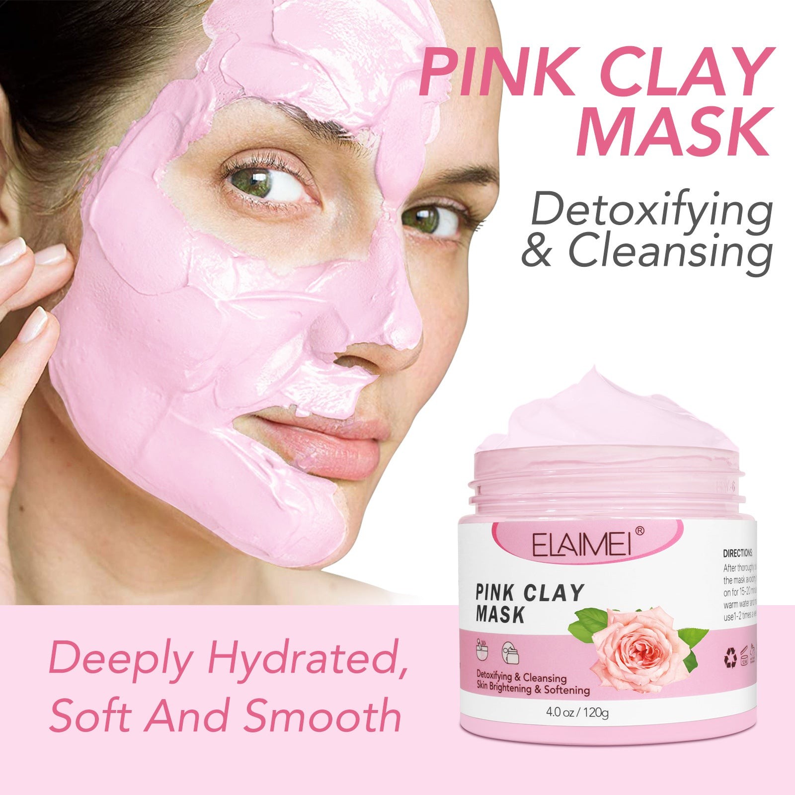 Facial Clay Mask – Choose from 2 Formulas for Skin Purification Reg. Size