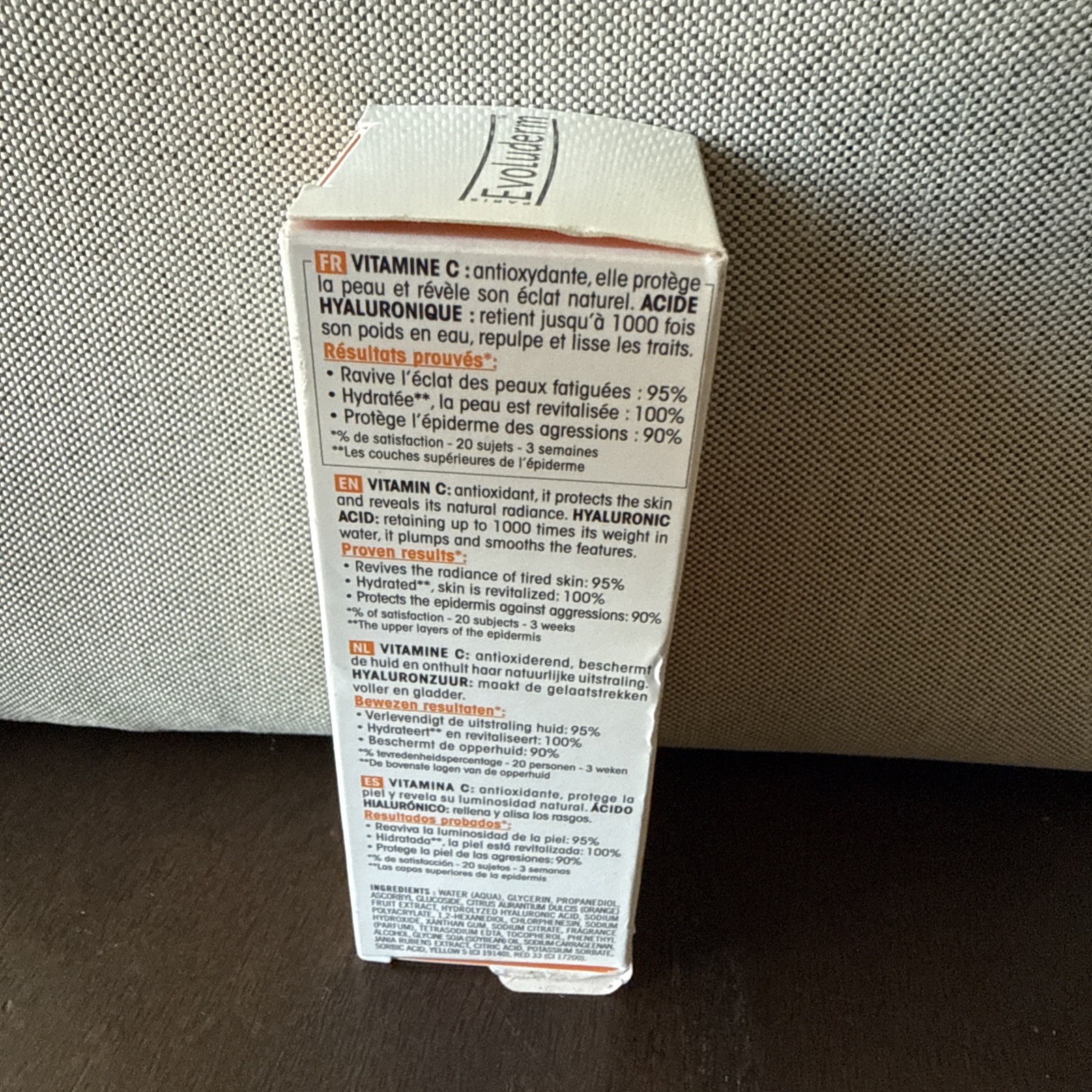 Evoluderm Vitamin C Serum with Orange Extract & Hyaluronic Acid 1.05 fl oz Vegan