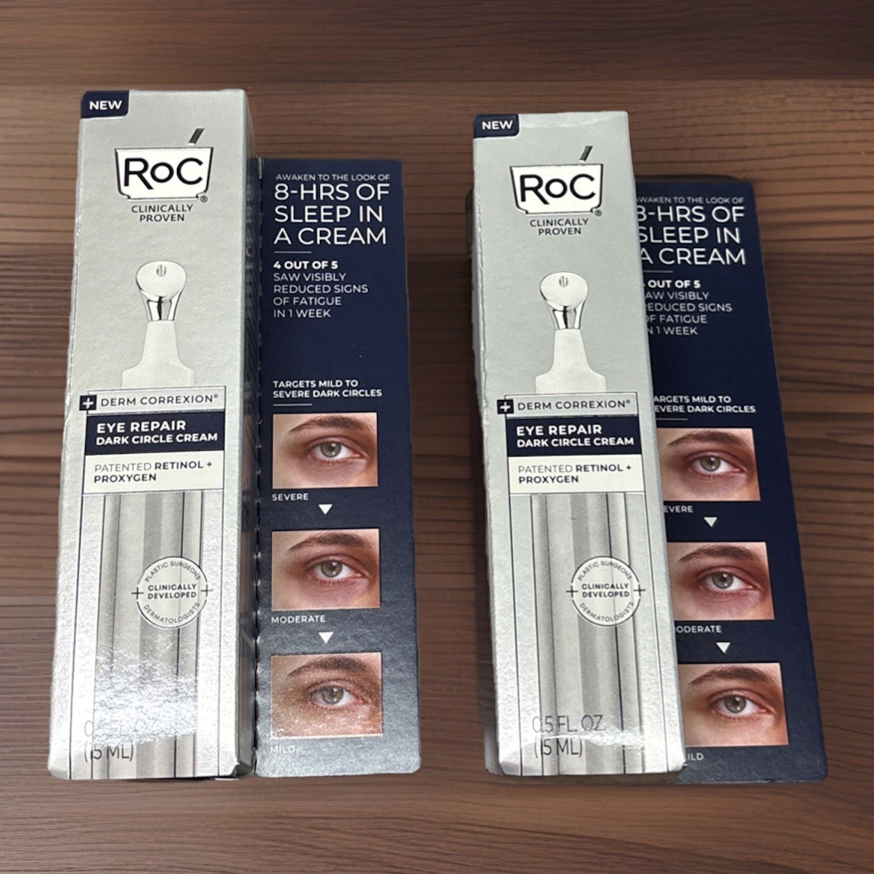 RoC Derm Correxion Eye Repair Dark Circle Treatment 0.5oz ea. Lot of 2!