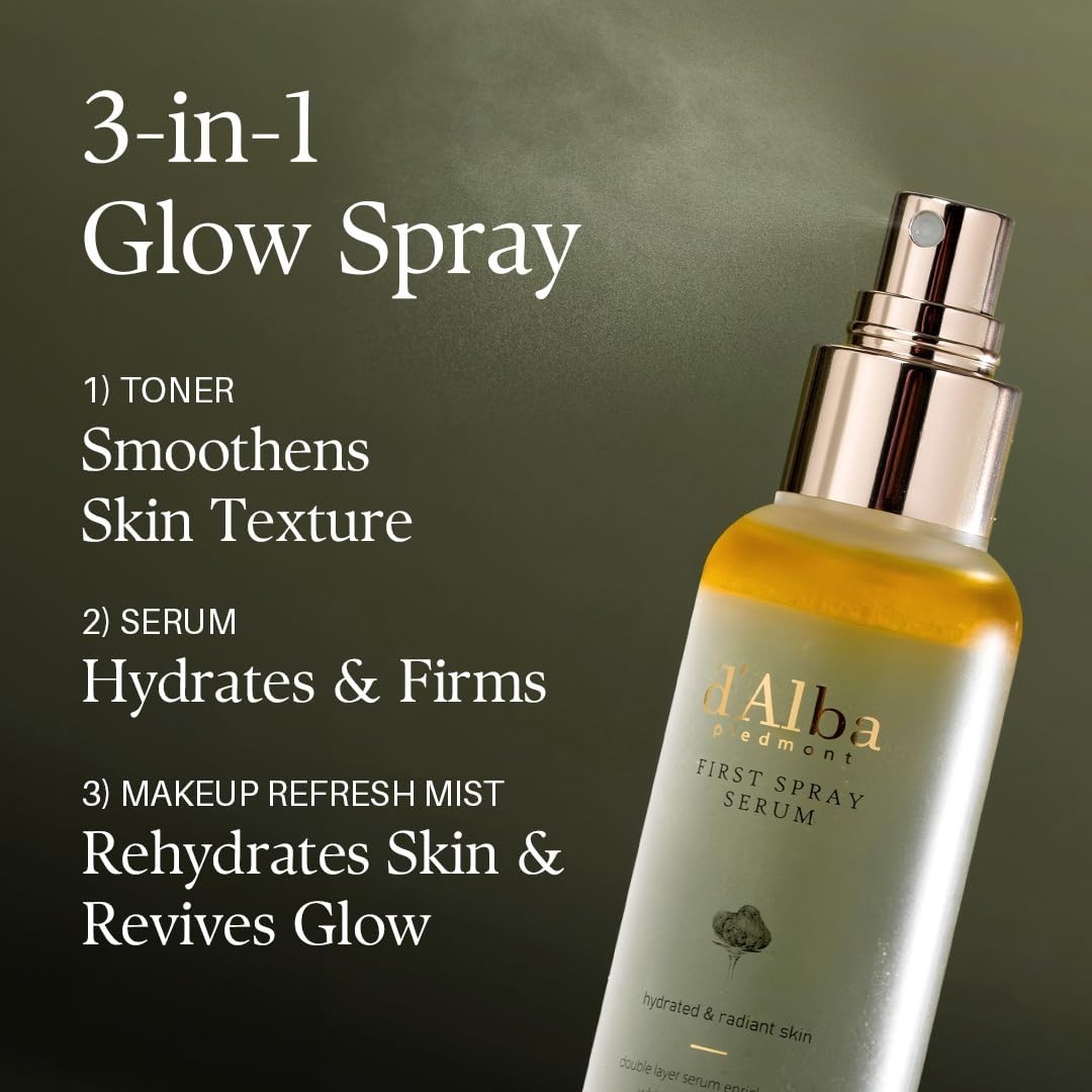 Italian White Truffle Face Serum Spray Moisturizer Vegan Skincare Glow