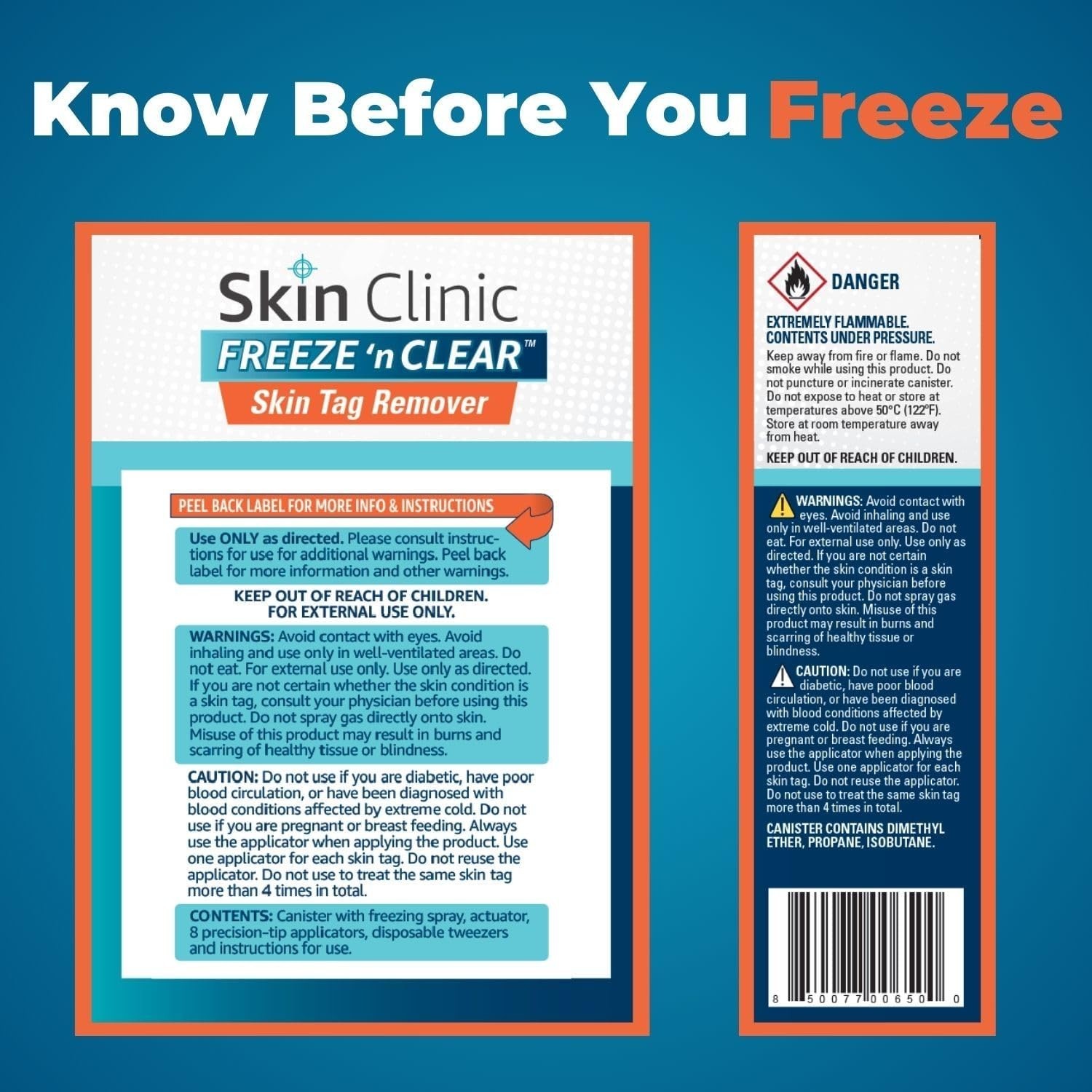 Skin Tag Remover – Cryogenic Kit with 8 Precision-Tip Applicators + Tweezers …