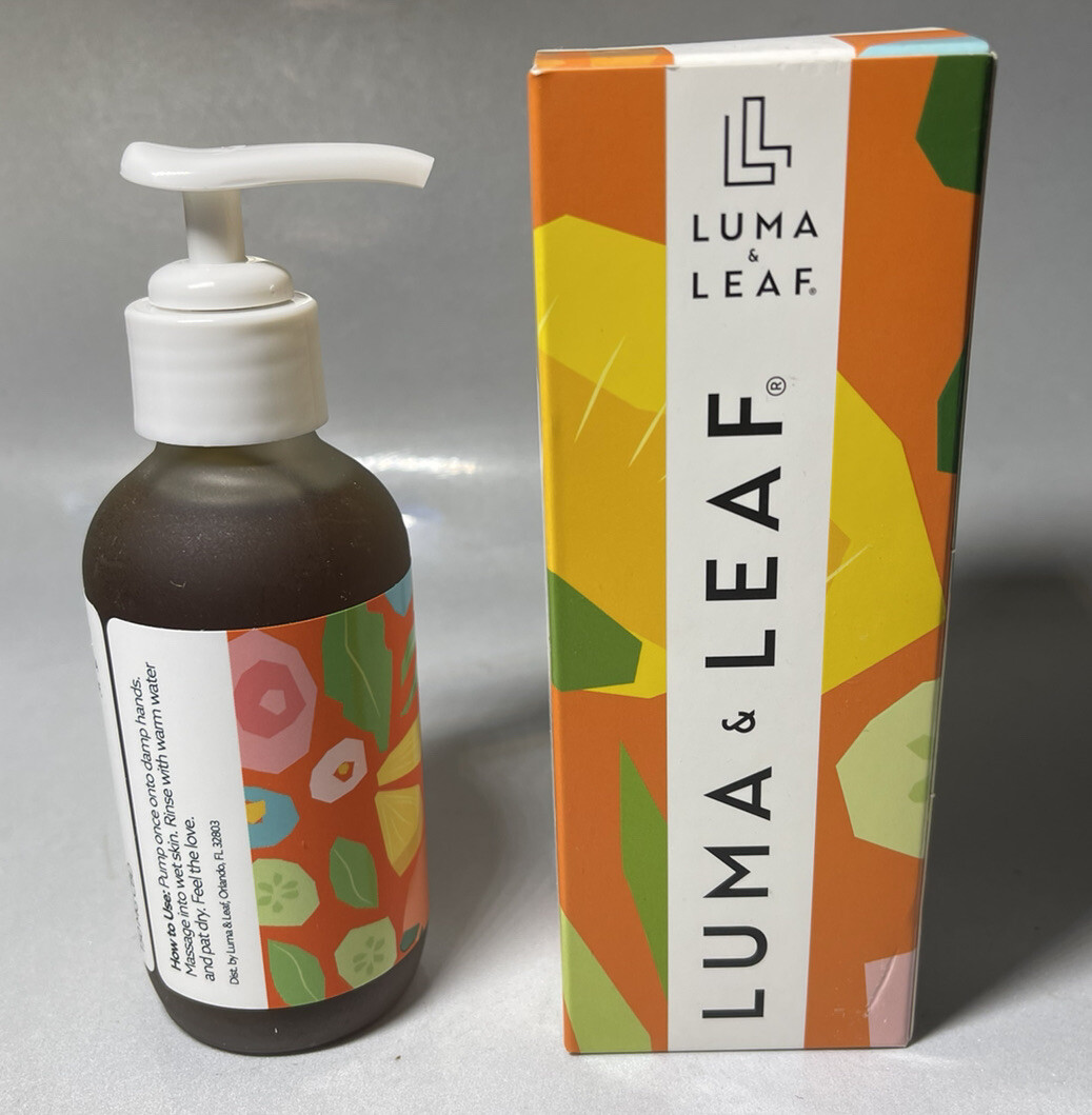 Luma & Leaf Hydraglow Cleansing Gel -3.8 fl oz Free Ship USA Vegan