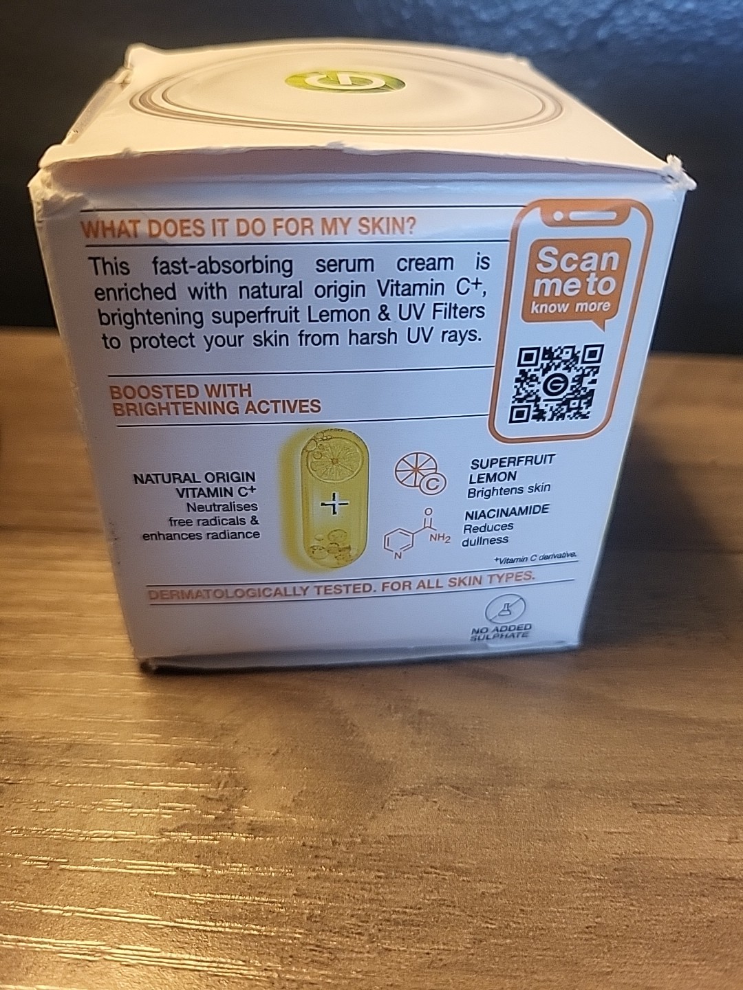 Garnier Bright Complete Vitamin C Serum UV Cream 45g | Brightens & Protects Skin