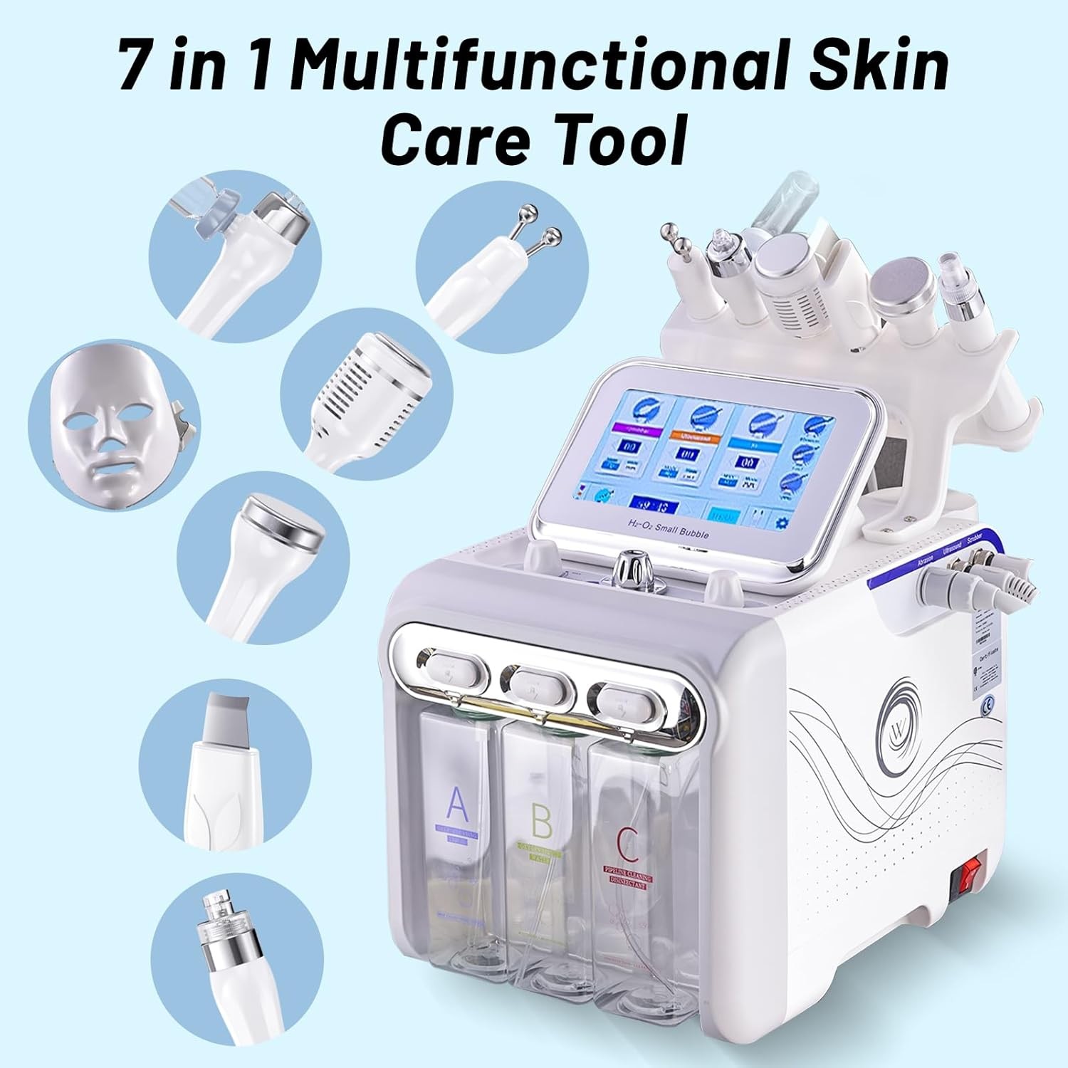 7 in 1 Hydro Dermabrasion Machine for Skin Cleanse Moisturizing Nutrients Import