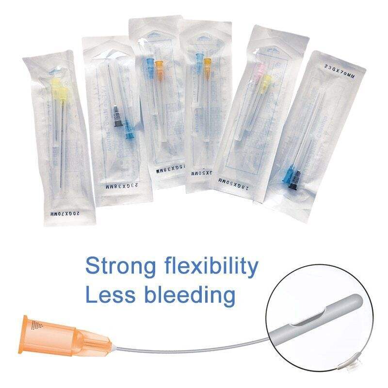 Beauty Salon Flexible Disposable Sterile Micro Cannula Blunt Tips