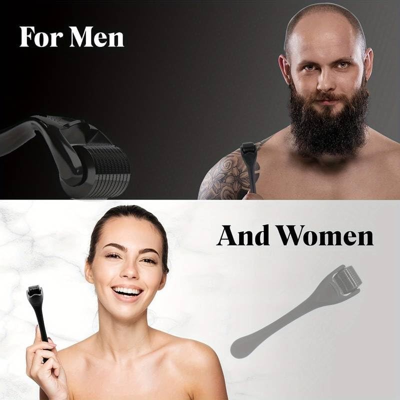 540 Titanium Derma Roller For Face Hair Beard，Scalp Derma Roller ，Beard Micro…