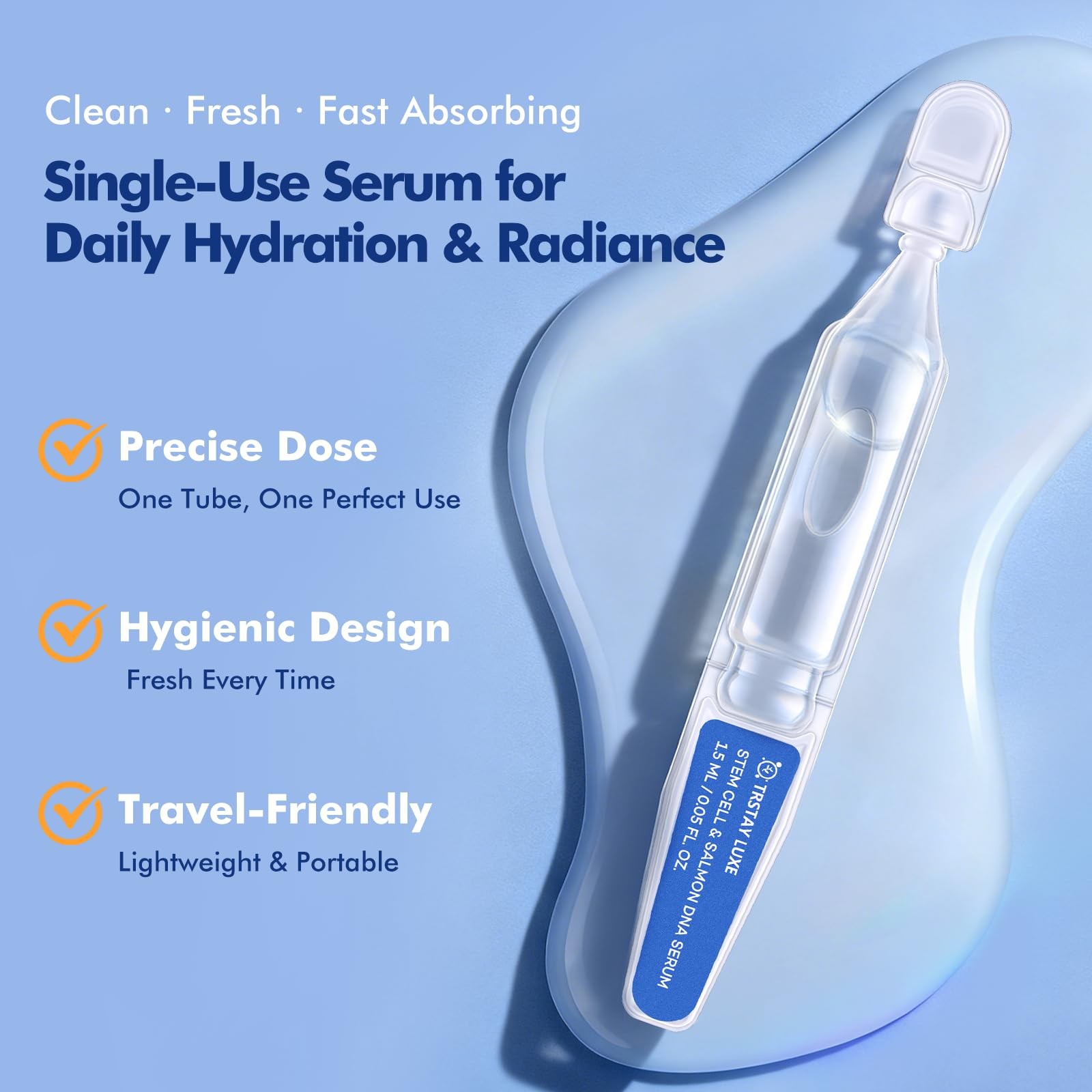 TRSTAY LUXE Stem Cell & Salmon DNA PDRN Serum – Microneedling Aftercare AntiA…