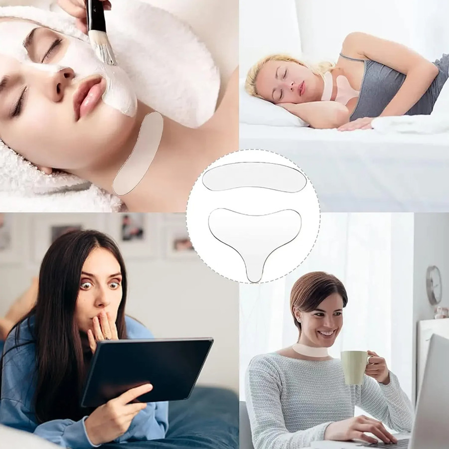 1pc Reusable T-Shaped Silicone Chest Wrinkle Patch Anti Aging Skin Pad – NEW