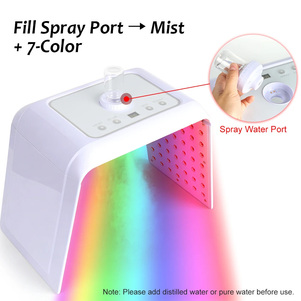 Foldable PDT LED Light Therapy Facial Steamer Redness Remover Skin Care Machine