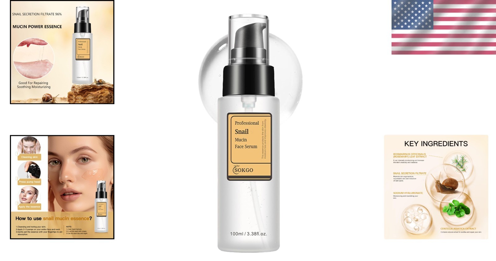 Revitalizing Snail Mucin Serum: Antioxidant & Collagen Boost for All Skin Types