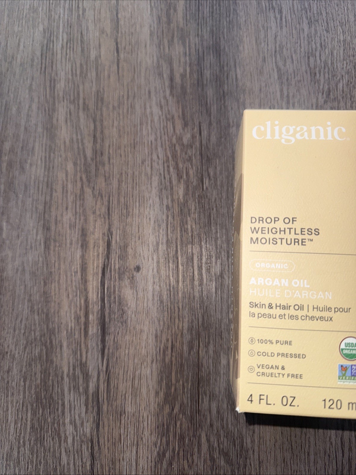 CLIGANIC ARGAN OIL 100% Pure & Natural – 4 fl oz (120 ml) SEALED EXP: 02/2029