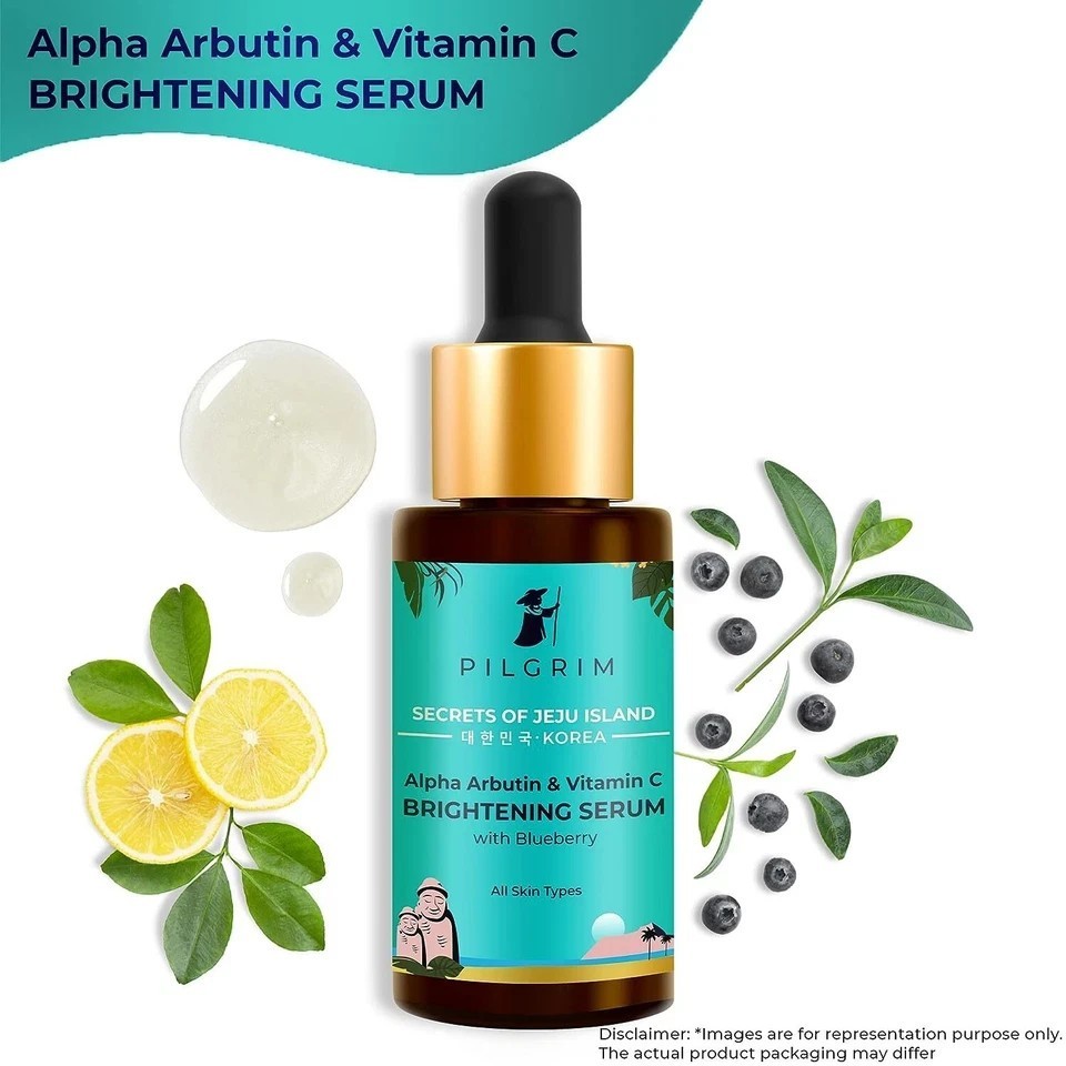 Pilgrim 2% Alpha Arbutin & 3% Vitamin C Brightening Face Serum 30ml
