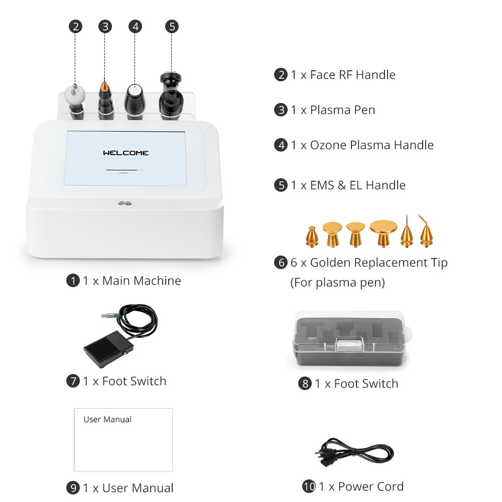 4 in 1 Plasma Beauty Machine Mole Removal Skin Tightening Facial Beauty Spa