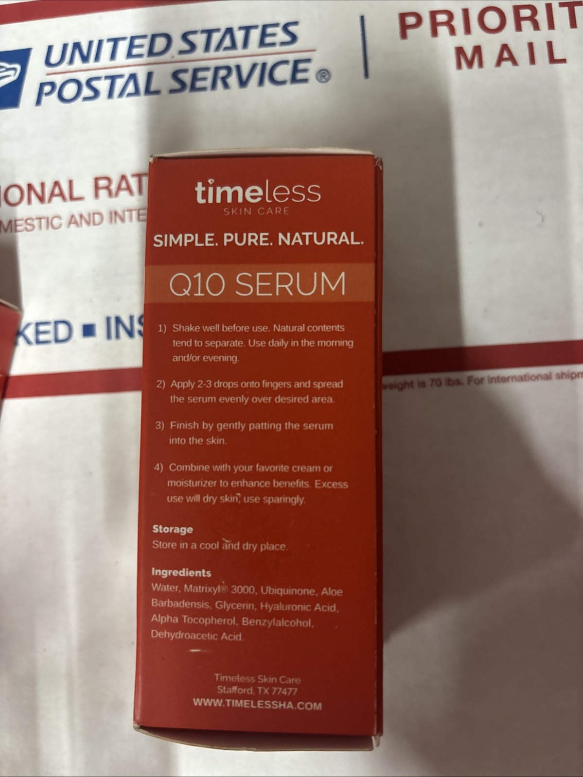 Coenzyme Q10 Serum by Timeless for Unisex -1 Oz +Hyaluronic Acid