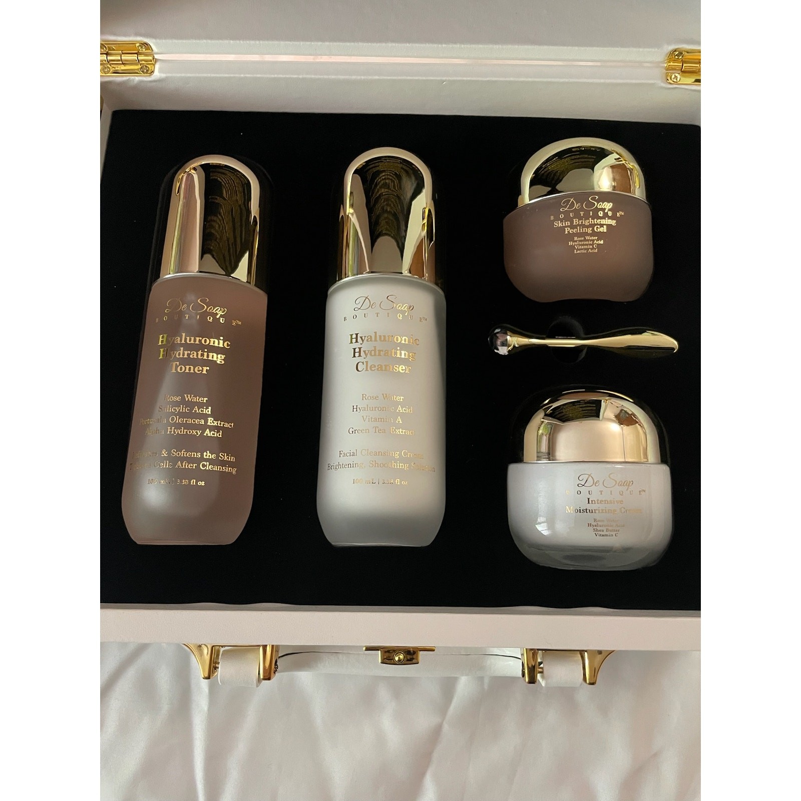 De Soap Boutique Prestige Collection 5‑Piece Skincare Kit w/ Gift Box NIB