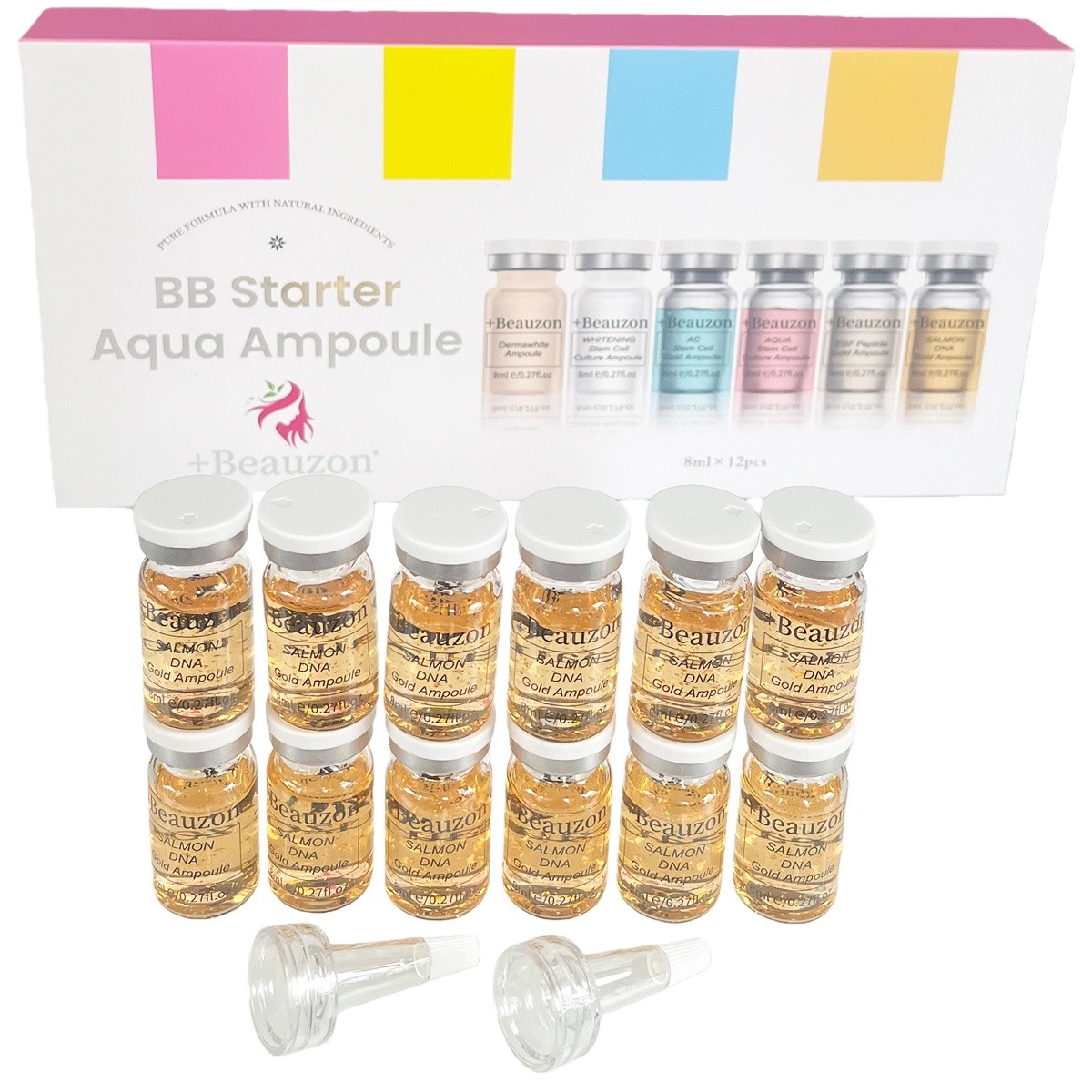8ml Salmon DNA Gold Ampoule Serum Skin Face Care Moisturizing Essence
