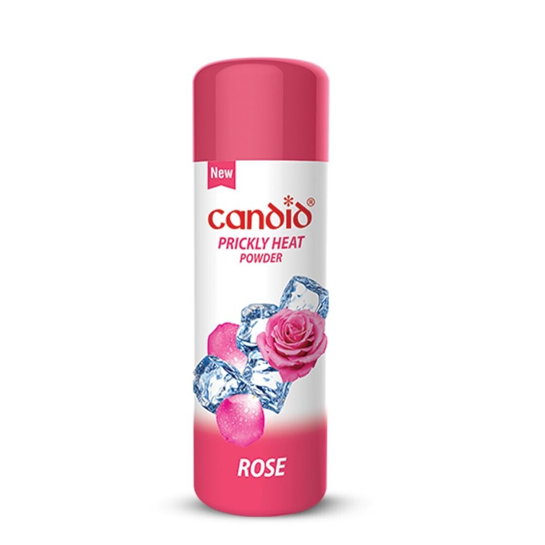 Candid Prickly Heat Powder With Rose | 120 Gm relief from itching and burning