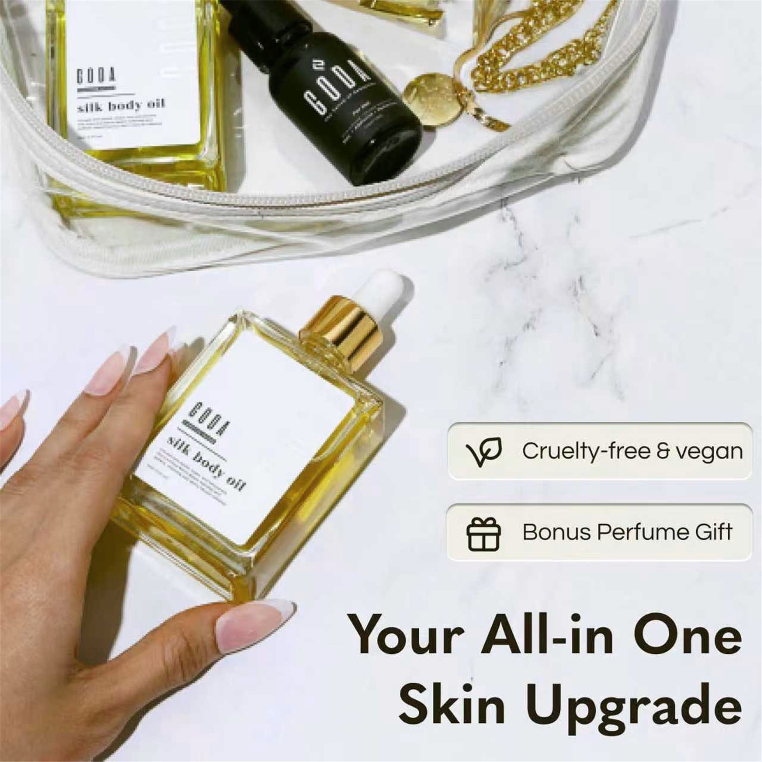 GODA Silk Body Oil, Silk Body Oil, Goda Perfume Oil,Bath& Shower Oil Smooth Skin