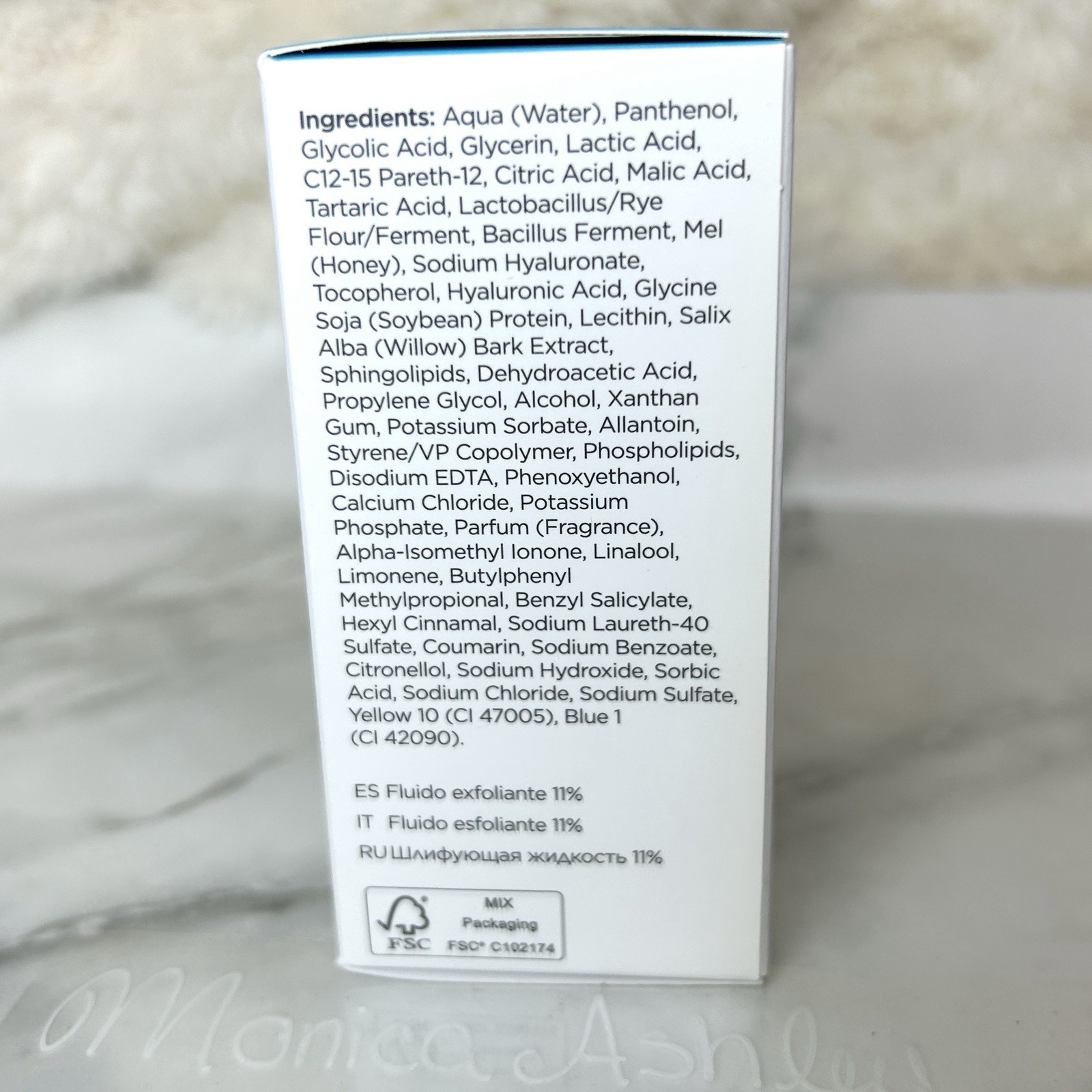 QMS Medicosmetics, Active Exfoliant 11% Resurfacing Fluid 1.01 Fl Oz / 30 ml New