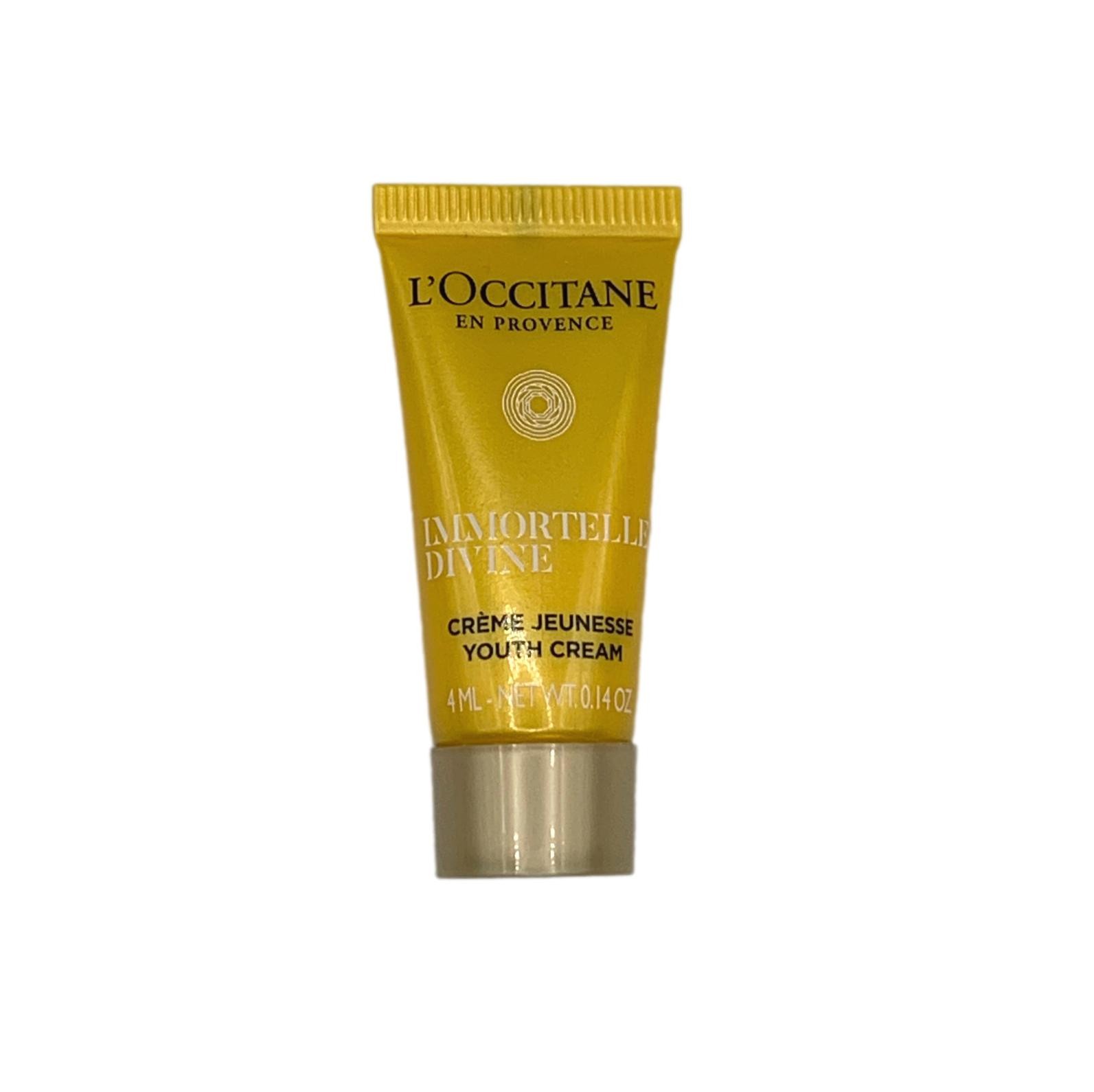 L’Occitane Nourish & Glow 4 Piece Travel Set Immortelle Cream, Amande Oil, Serum