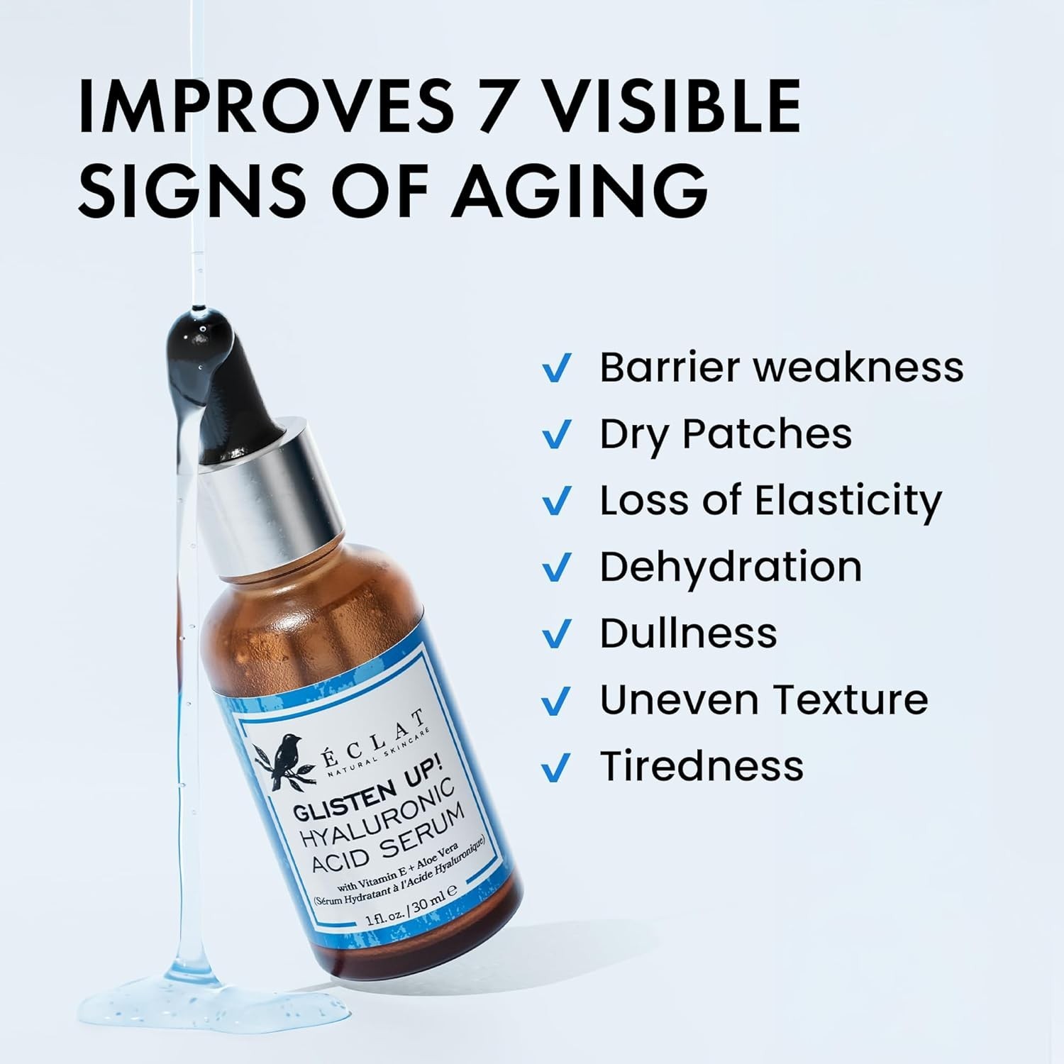 Eclat Vitamin C Face Serum, Brightening Facial Treatment with Vitamin E, 1 fl oz