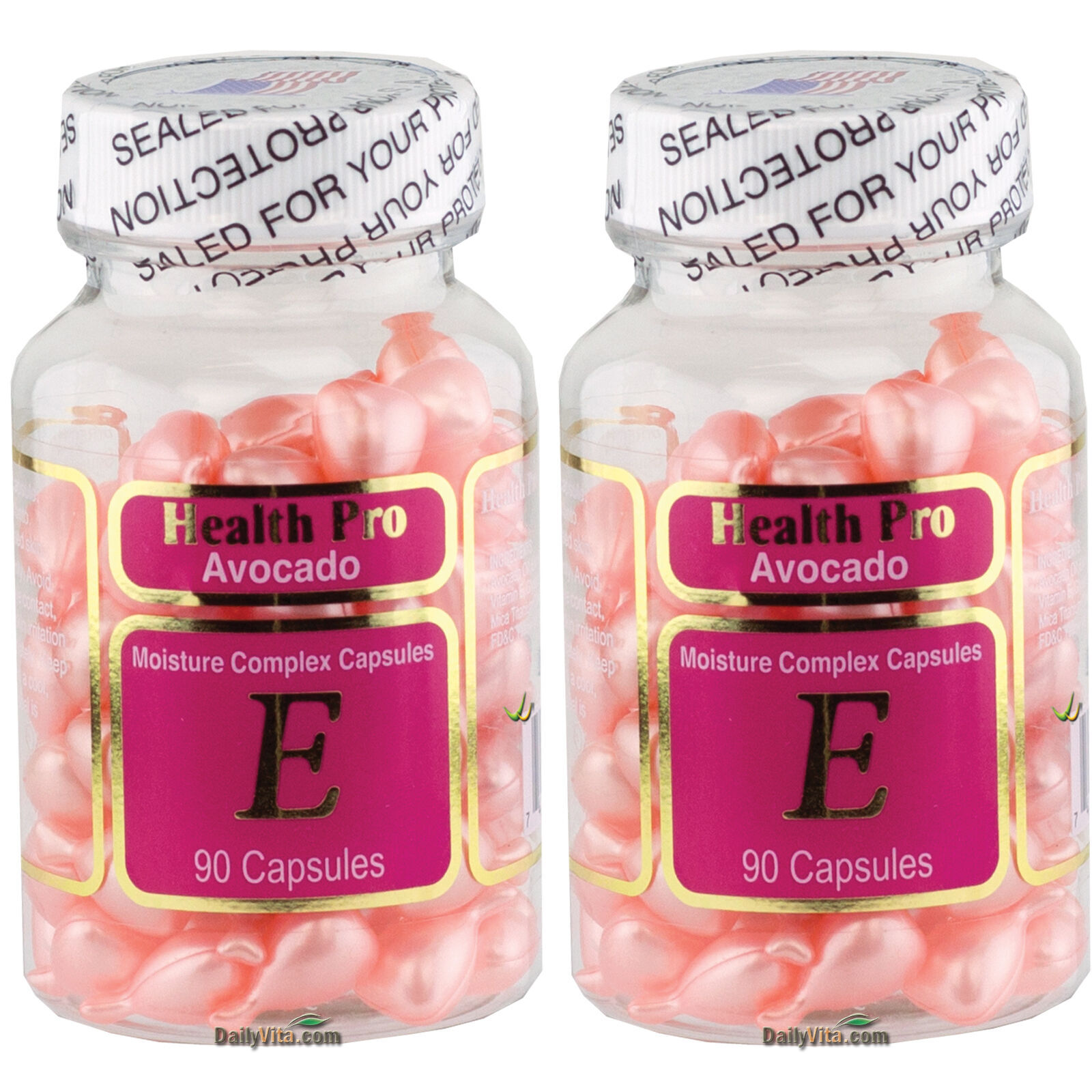 2 x Avocado & Vitamin E Moisture Skin Oil 90 Capsules Gel