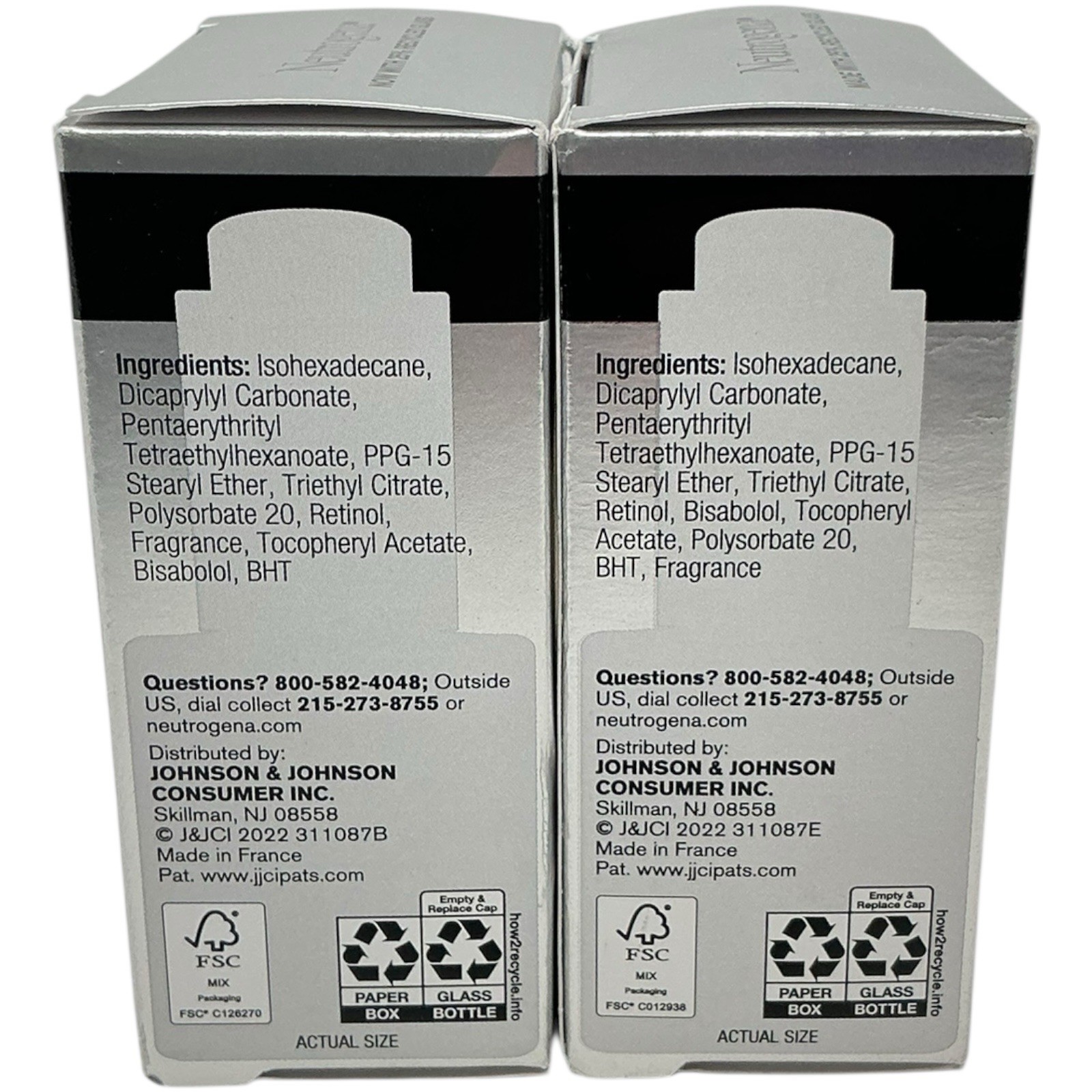 Neutrogena Rapid Wrinkle Repair Retinol Oil 1oz, 2 New Units