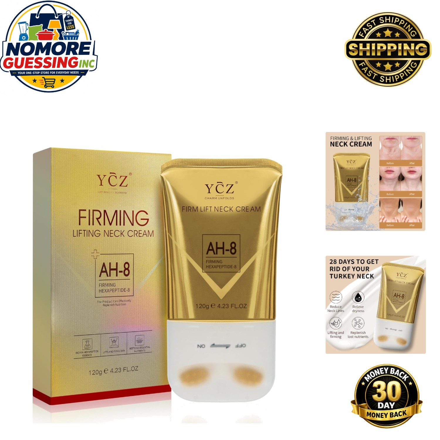 Eco-Friendly Neck Care Cream – AH-8 Firming Lotion with Aromatherapy Benefits