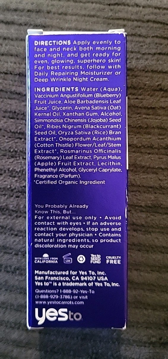 Yes To Blueberries Age Refresh Intensive Skin Repair Serum 1oz