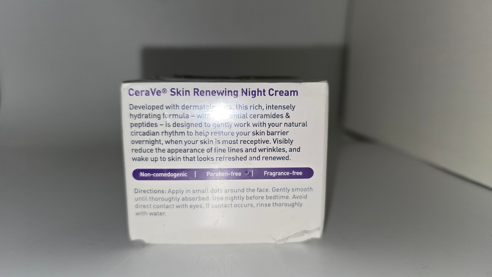 CeraVe Skin Renewing Night Cream Peptide Niacinamide Hyaluronic Acid 1.7 oz